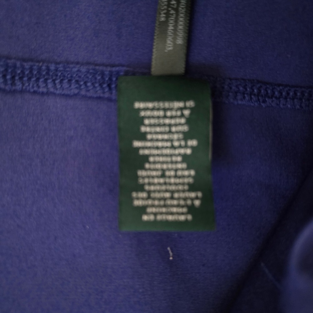 Lauren Ralph Lauren Royal Blue Full Zip Track Jacket Mock Neck Women's XL - Picture 6 of 12